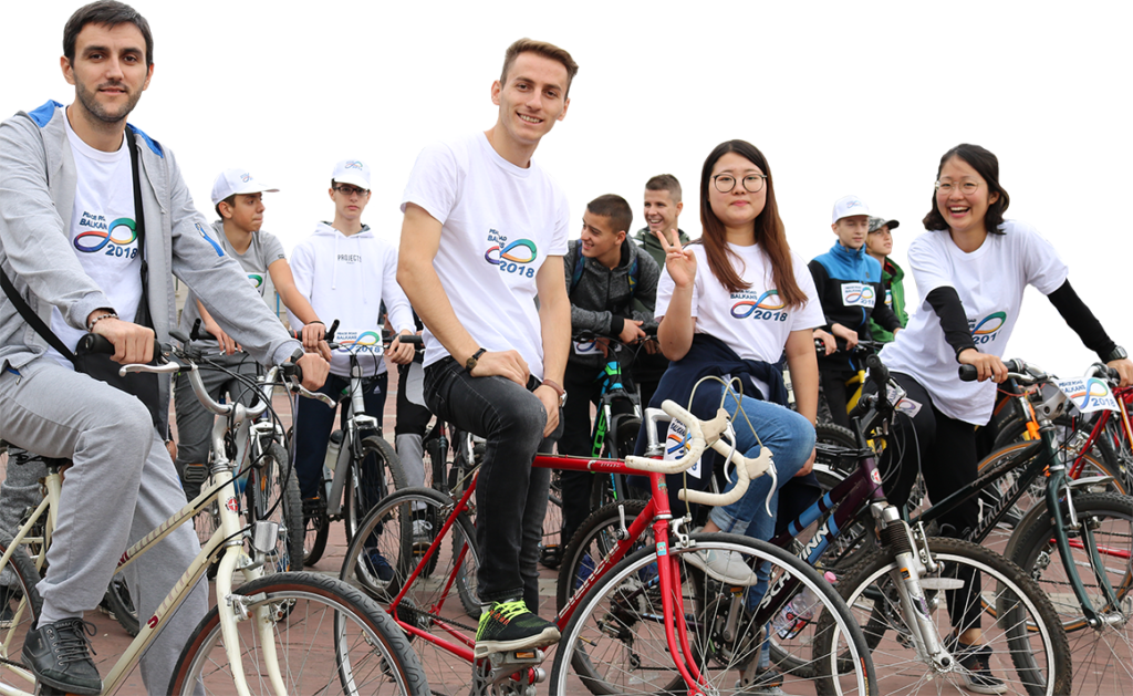 Participants at the Peace Road event.